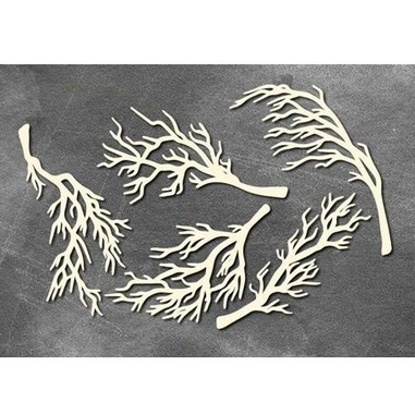 Набір чіпбордів Гілочки 767, 10x15см, колір молочний, ТМ Фабрика Декору