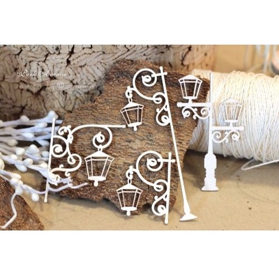 Чипборд Scrapiniec - Фонари Park Avenue микс, 4 штуки