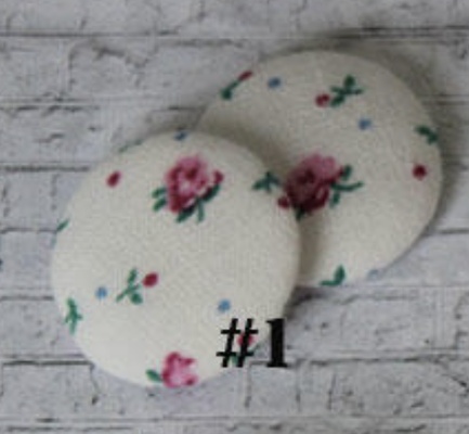 Тканинні топси від Allmacraft — серія Shabby, діаметр 2,5см, 2