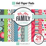 Набір двостороннього скрап-паперу від Echo Park - We Are Family, 24 аркуші, 15x15см