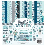 Набор бумаги от Echo Park - Hello Winter, 30х30 см, 12 листов + 2 листа наклеек