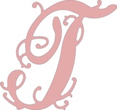 Ніж для вирубки Lace Flourish Letter T від Cheery Lynn Designs