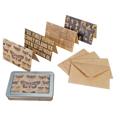 Набор винтажных открыток и конвертов Tim Holtz District Market - Notecard Set - Metropolitan, 24 штуки