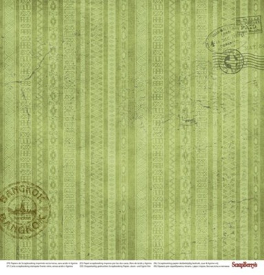 Папір для скрапбукінгу від ScrapBerryʼs - Тропікана - Карточки, AНГ, 30, 5x30,5см, 190 г/м², двосторонній