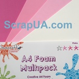 Вспененная резина декоративная от Dovecraft - Pink Multiple Pack, A4, 4 листа