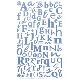 Наліпки — Alphabet Glitter Stickers - Dusky Blue,170 шт.