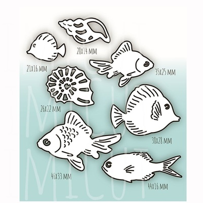 Ножи для вырубки «Рыбы не-мы»,  84*50, 48*24мм
