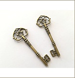 Металлический ключик, 82х30мм