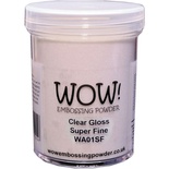 Прозрачная глянцевая супер-мелкая пудра для эмбоссинга от WOW - Clear Gloss - Super Fine (Large Jar), большая баночка - 160 мл