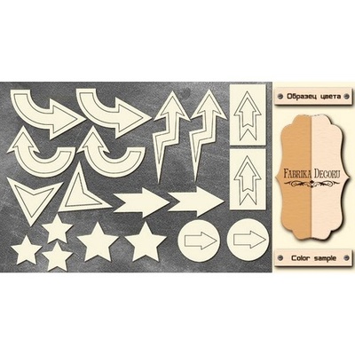 Набор чипбордов ТМ Фабрика Декора FDCH-176, цвет молочный, крафт