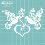 Чипборд от Вензелик - Пара голубей, размер: 100x73 мм