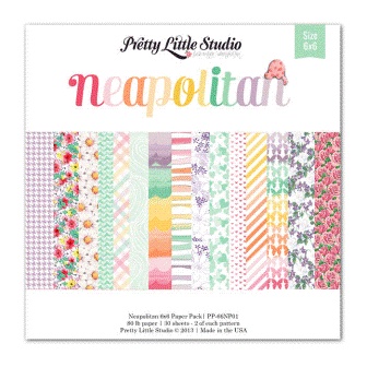 Набір паперу для скрапбукінгу від Pretty Little Studio односторонній - Neapolitan Paper Pack
