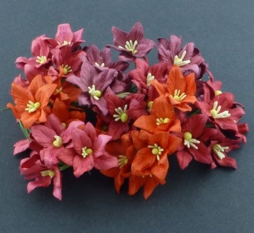 Набір лілій, мікс кольорів (червоні відтінки), 30мм, 40 шт.