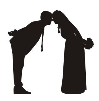 Акриловый штамп Wedding Stamp VE007a Жених и невеста, размер 3*3 см