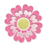 Ніж для вирубки і штампи Sizzix - Framelits Die Set w/Stamps - Flowers, Lovely, 7 шт.