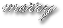 Ніж для вирубки від Poppystamps - Cursive Merry