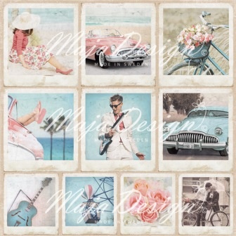 Двосторонній аркуш паперу Maja Design - Crush - Snapshots, 30x30 см