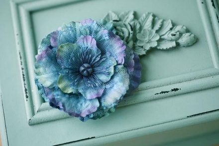 ЦІНУ ЗНИЖЕНО! Тканинні квіти від Prima - Fabric flowers, 2 шт.