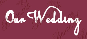 Чипборд від Вензелик - Напис "Our wedding", розмір: 80x205 мм