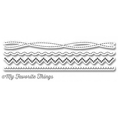Лезвие My Favorite Things - Die-namics Homespun Stitch Lines, 4 шт.
