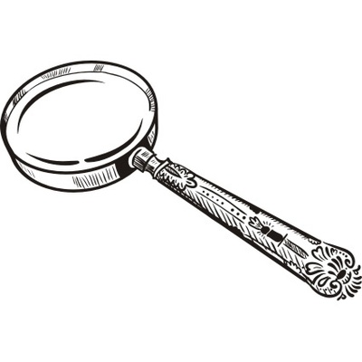 Акриловый штамп Stamp Increasing Glass RE021 Увеличительное стекло, размер 3,6 * 2,4 см