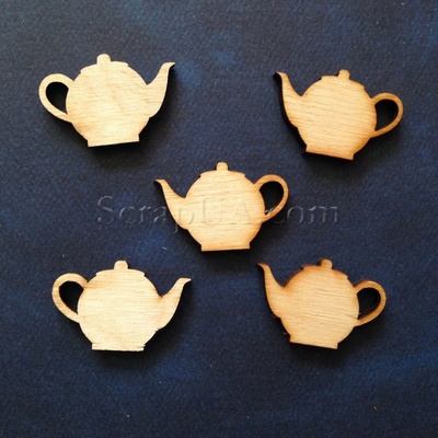 Деревʼяна фігурка WOOD-015 - Чайник, 1 штука