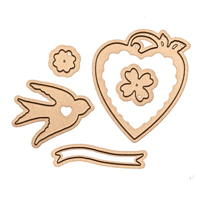 Ніж для вирубки від Spellbinders - Swallow And Heart