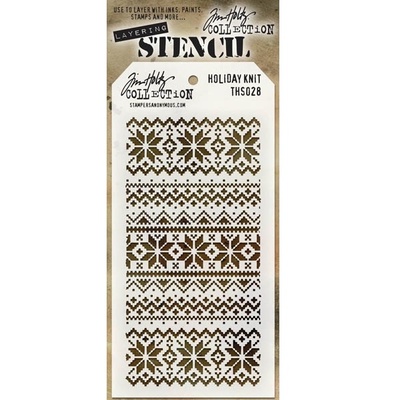 Маска Ranger - Tim Holtz - Layering Stencil - Holiday Knit, 13х20 см