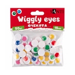 Оченята SANTI самоклейні кольорові 15мм 50 шт.