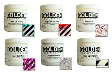 Стартовый набор медимов и паст от Golden - Gel Mediums and Molding Pastes Introductory Kit