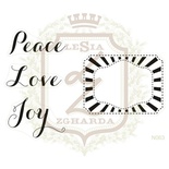 Набор акриловых штампов Lesia Zgharda N063 PEACE LOVE JOY + FRAME