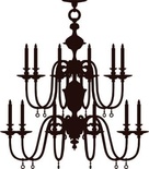 Акриловый штамп Chandelier Люстра, размер 4,5 * 5 см