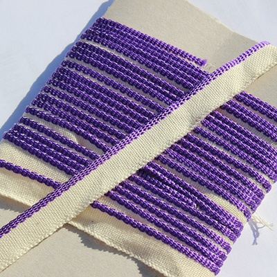 Каптал, с фиолетовой кромкой, ширина 12 мм,  длина 50 см