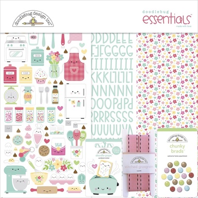 Набір паперу і декору Doodlebug Essentials Page Kit - Made With Love