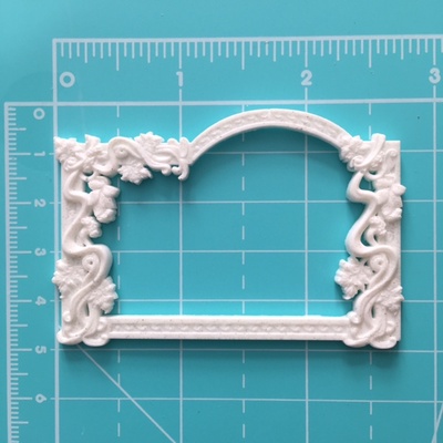 Пластикова прикраса Рамочка з ліаною від E.В.A., 7x4,6см