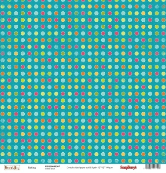 Папір для скрапбукінгу від ScrapBerryʼs - Басик - Рубалка, 30,5x30,5см, 190 г/м², двосторонній, 1 аркуш