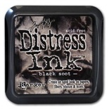 Штемпельна подушка Ranger Distress Ink Pad - Black Soot