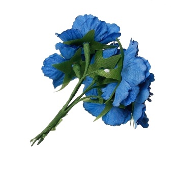 Мак, цвет синий, 11см, диаметр цветочка 4 см, 1шт.