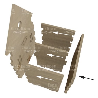 Заготовка ТМ Фабрика Декору - Дерев’яний органайзер "Млин" для олівців і паперу