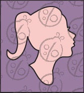 Чипборд Профіль "Дівчина". Великий cb-387