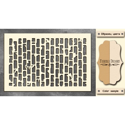 Чипборд Фабрика Декору - Цегла ики 1, колір молочний, крафт
