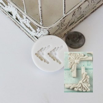 Силіконова форма (молд) - Куточки (2 шт.), розмір: 15x15 мм