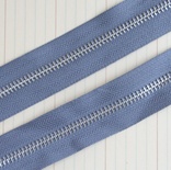Тасьма з блискавкою Zipper Trim - Earl Grey, колір сірий, ширина 13 мм, довжина 90 см