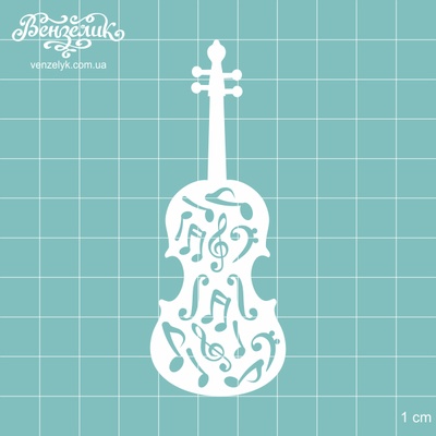 Чипборд від Вензелик - Скрипка 05, розмір: 34x90 мм