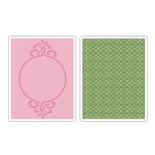 Набор папок для тиснения от Sizzix - Textured Impressions Embossing Folders 2PK - Circle Frame & Sparkling Set