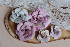 Набор бумажных цветов от WOODchic - Нежное прикосновение 079