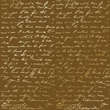 Аркуш одностороннього паперу з фольгуваннями, дизайн Golden Text Milk chocolate, 30,5смx30,5см, TM Фабрика Декору
