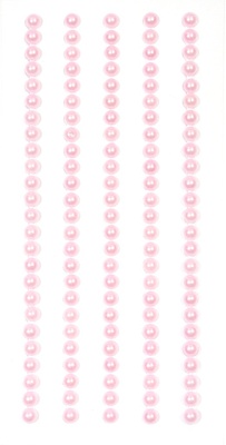 Самоклейні напівперлинки від ScrapBerryʼs "рожеві", 4 мм, 125шт.