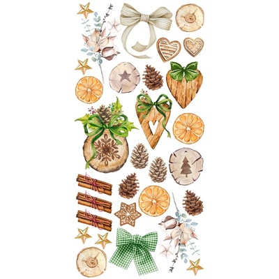 Набiр паперу для скрапбукiнгу Lemoncraft - Natural Natural Christmas, 15.2.5см, елементи для вирізання