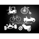 Чипборд Scrapiniec - Транспортные средства, 6 штук